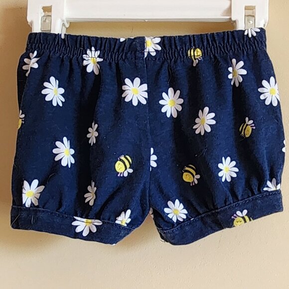 Garanimals Baby Girls' Daisy Print Knit Shorts Size 0-3 Months - Picture 4 of 5